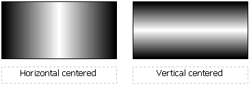 Example of Horizontal and Vertical centered Gradient colors